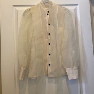 Zara cream button shirt